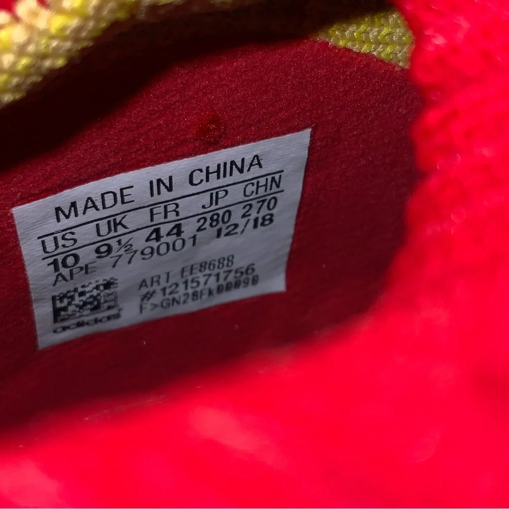 Adidas PW X BYW CNY Pharrell Men's Size 9.5 Chinese New Year Red/Yellow